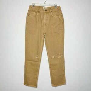 We the Free Dakota Straight Leg Jeans Women Size 29 Cafe Au Lait Distressed NWOT